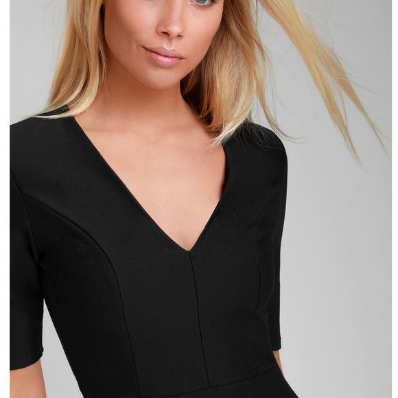 Push The Envelope Black Bodycon Dress - Picture 6 of 7